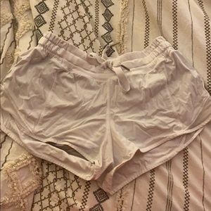 Lululemon white hotty hot shorts